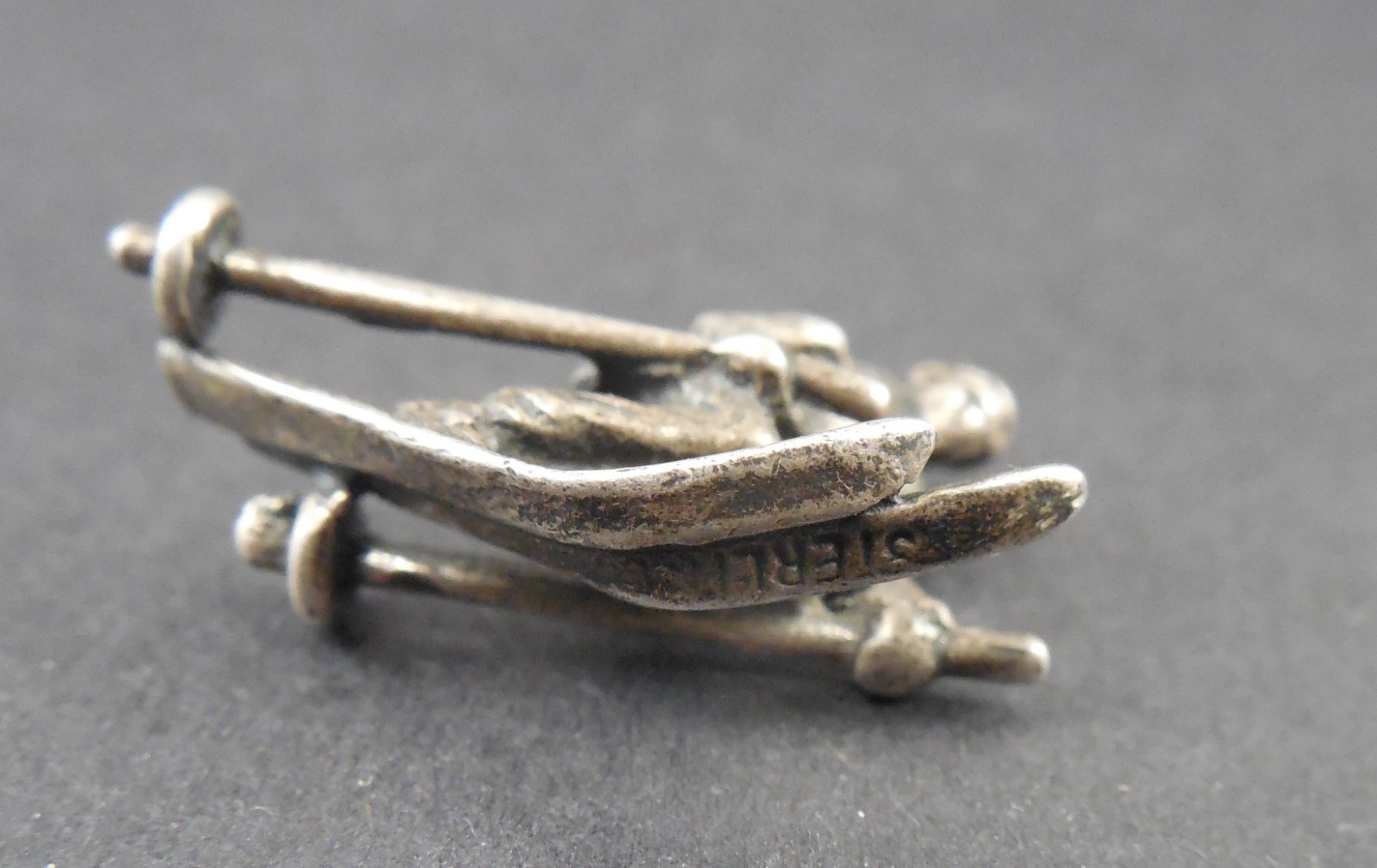 Vintage - Skier - Downhill Racer - Winter Sports - 3D Sterling Silver Charm