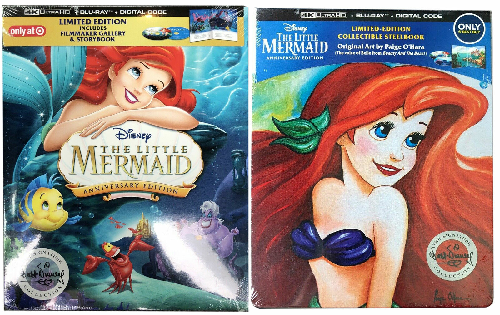NEW Little Mermaid Exclusive Best Buy Steelbook & Target