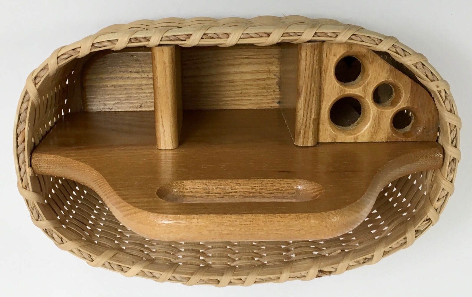 Rug Hooker’s Basket With Wooden Insert For Your Hooks