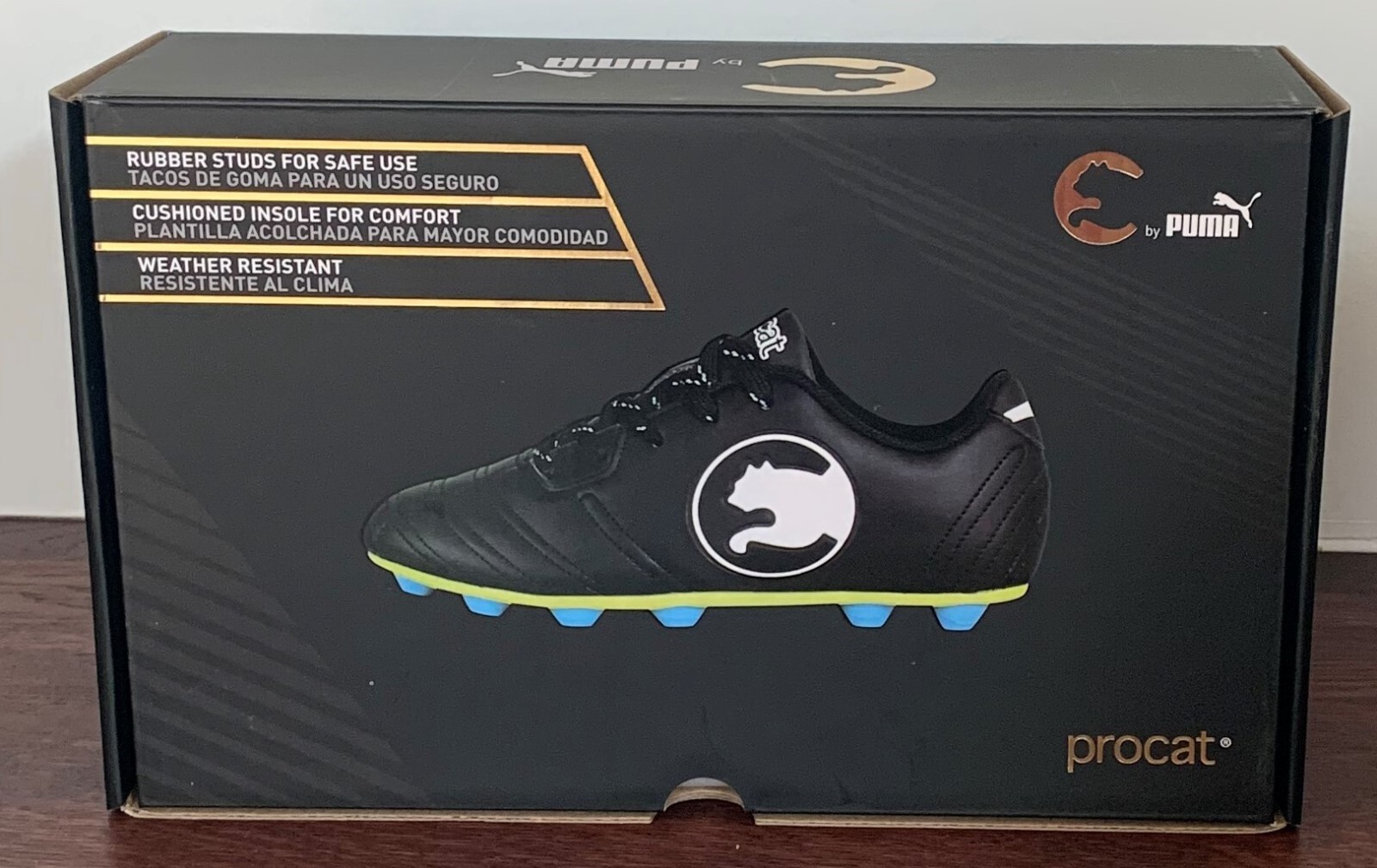 Puma Procast Black Pitch Soccer Rubber Stub Closed Toe