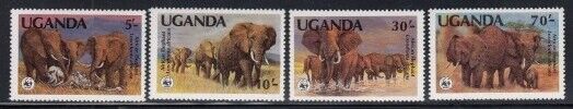 UGANDA Elephants MNH set