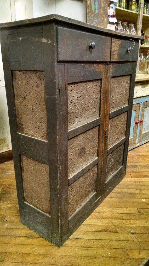 Beautiful Old Pie Safe- Great Condition - Original Finish (see wear marks on the