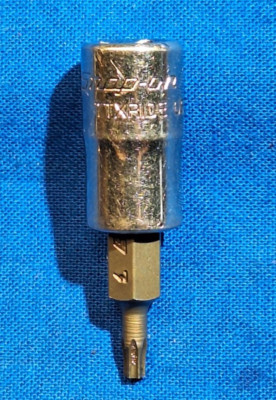 Snap-On TTXR10E 1/4'' drive T10 tamper proof security Torx socket with NEW BIT