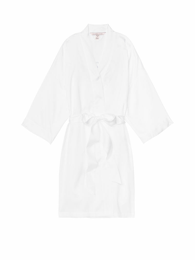 Victorias Secret Robe Satin Bride Bridal Collection One Size White