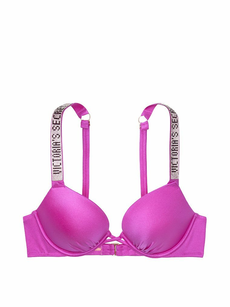 

Топ Victorias Secret Shine Strap Swim Brazilian Bombshell Add-2-cups Push-up Top, Belflower