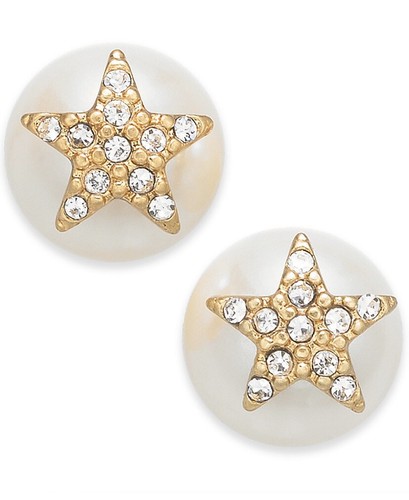 【人気】Kate Spade Plated Brass & Faux Pearl Stud ピアス Kate Spade Pearl Earrings, Rhinestone Faux Pearls Designer