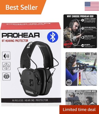 Wireless Electronic Earmuffs - Bluetooth - Noise Reduction Sound Amplification