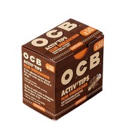1 Packung (50 Filter) OCB Virgin Activ'Tips Slim, ungebleichte Aktivkohlefilter