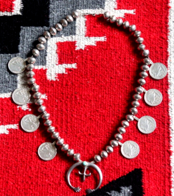 Navajo mercury dime best sale necklace