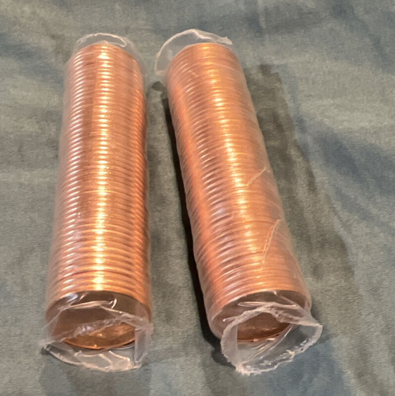Lot of 2 2012 Canadian Cent Roll Magnetic & Non Magnetic Uncirculated Last Penny