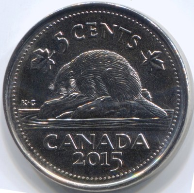 2015 canada five cents coin