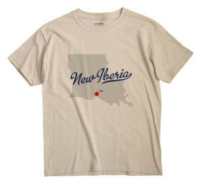New Iberia Louisiana LA T-Shirt MAP