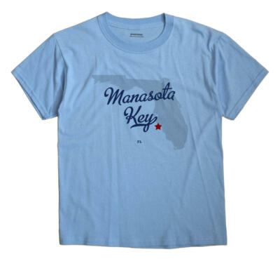 Manasota Key Florida FL Fla T-Shirt MAP