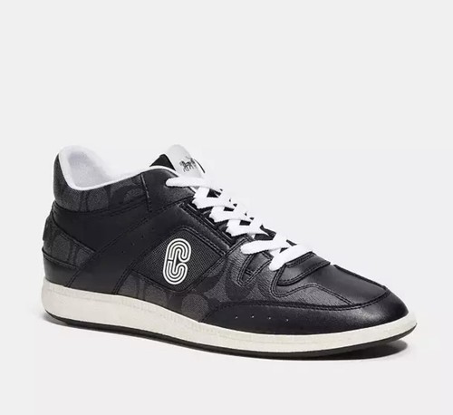 ★Coach★ C201 Sneakers in Signature Canvas CI313 BLK Coach - Brandclub - Coach Men's C201 Signature Sneaker