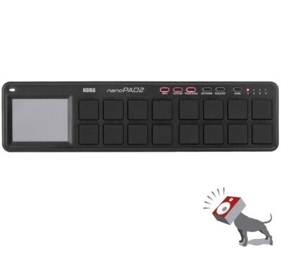 Korg NanoPad2 Slim-Line USB Drum MIDI Pad Controller Black tap tempo nano