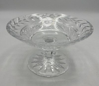 Waterford Crystal Glandore Pedestal Compote Bowl Candy Dish 6  x 3 5/8 