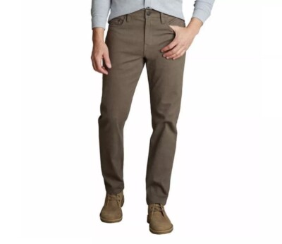 Men' English Laundry Stretch Straight Fit Tru Temp 365 Pant Brown Size 34x30 NWT