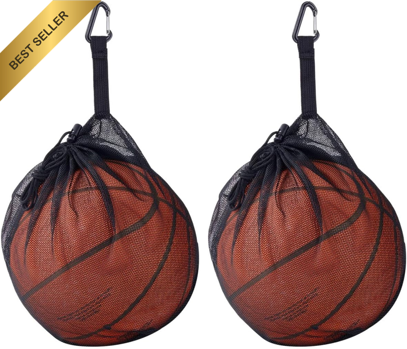 2 Pack Basketball Mesh Bag, Durable Mesh Carrying Storage Bags