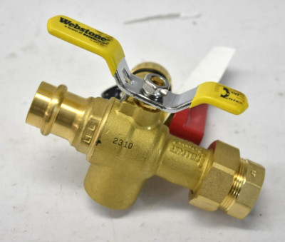 Webstone Nibco Water Heater Service Valve 3/4'' x 3/4'' 500 WOG Genuine OEM