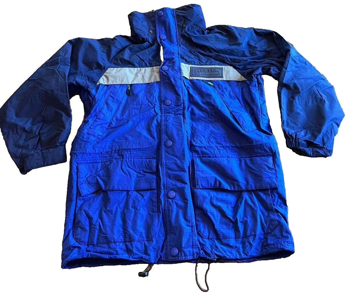 非常に高い品質 Jacket Gore-Tex Ebtek Bauer Eddie VTG Coat Mens Gray Blue ジャケット・アウター