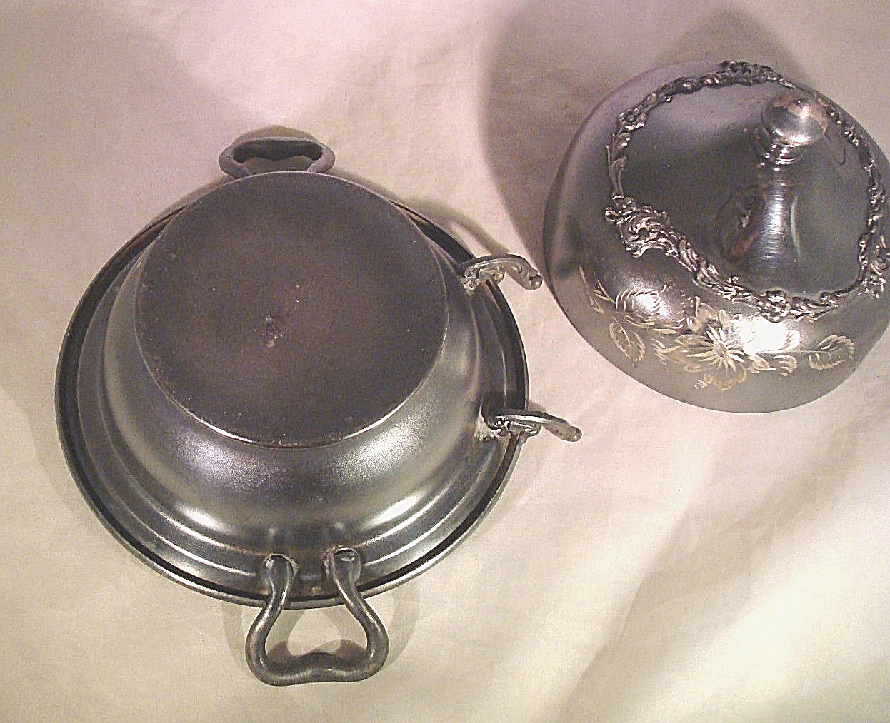 Vintage/Antique Domed Butter Dish Quadruple Plate
