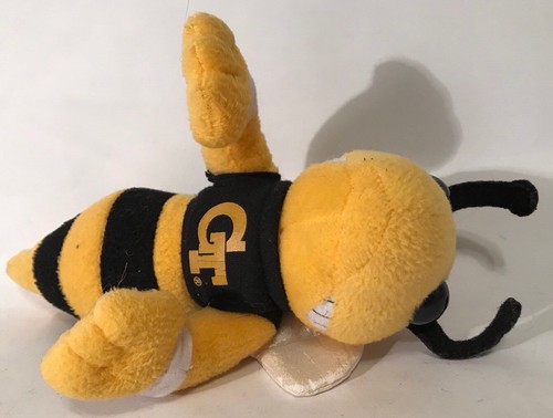 Vintage Georgia Tech GT Buzz Yellow Jackets 8” Plush Campus Critters 1998 Mascot