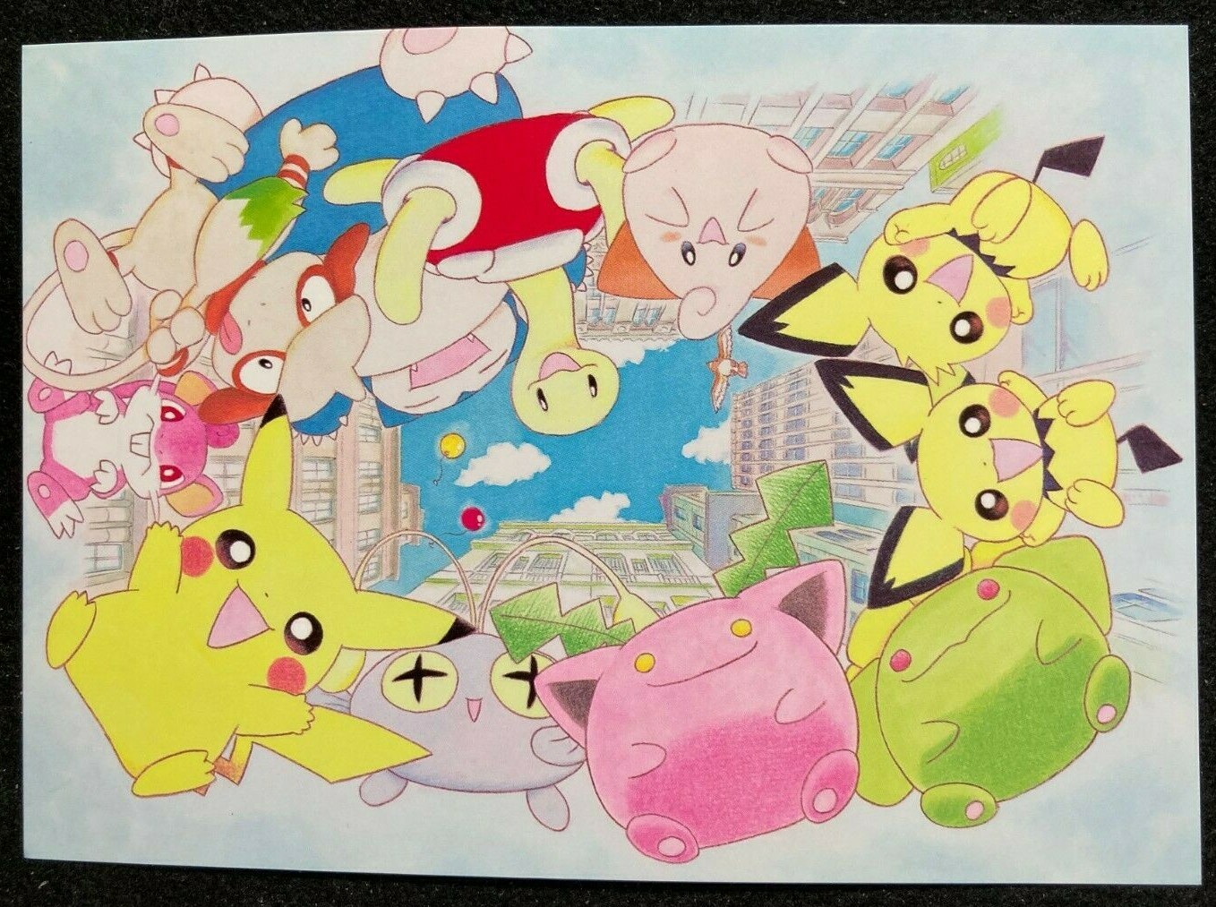 ①complete pokemon ART色紙 ミニ色紙 当時物 pikachu Japan