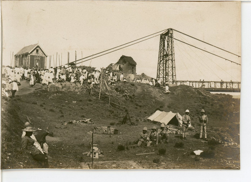 Madagascar, Pont Suspendu De Nozi Zato Sur L'Ikopa  Vintage Silver Print. 