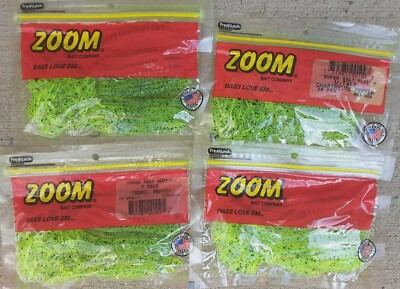 4-BAG LOT ZOOM u-tale worms chartreuse pepper 