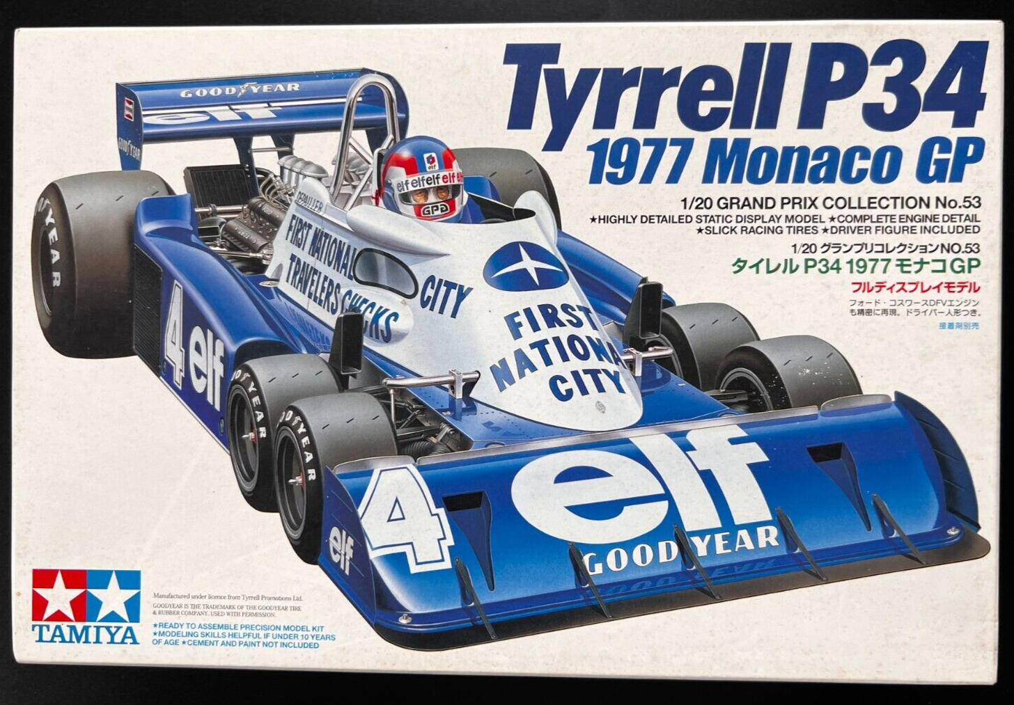 TAMIYA 1/20 Tyrrell P34 SIX WHEELER F1. 77 MONACO Item20053