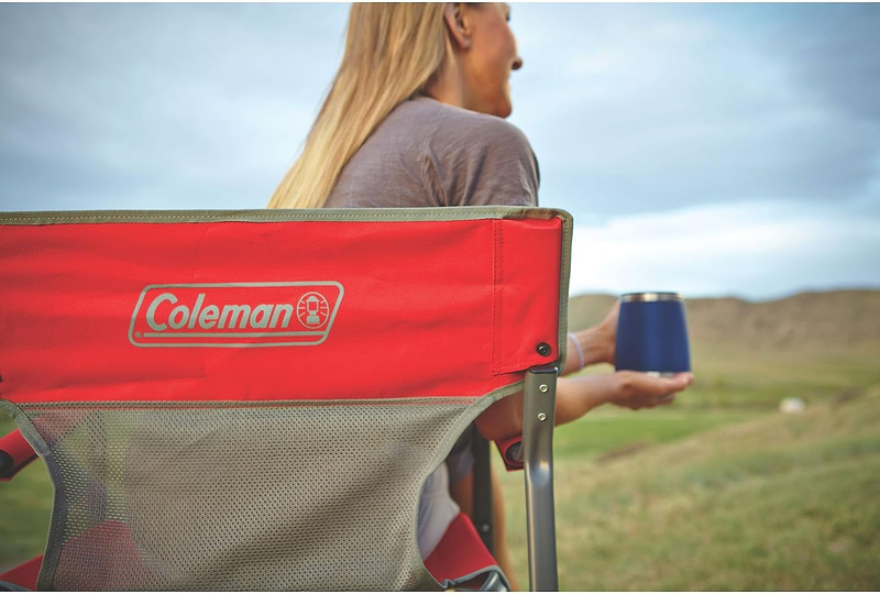 Coleman Chair Steel Deck Red