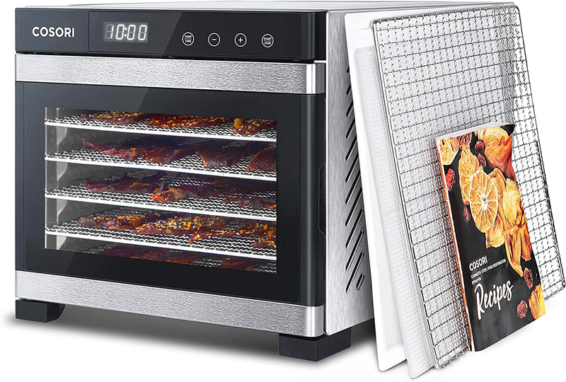 Food Dehydrator Dog Treats Herbs And Yogurt With Temperature Control Silver NEW