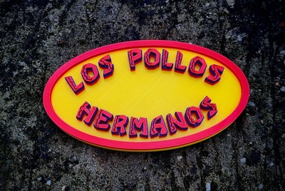 Los Pollos Hermanos Logo Television Movie Room Display Art, Shelf Art, Desk Art