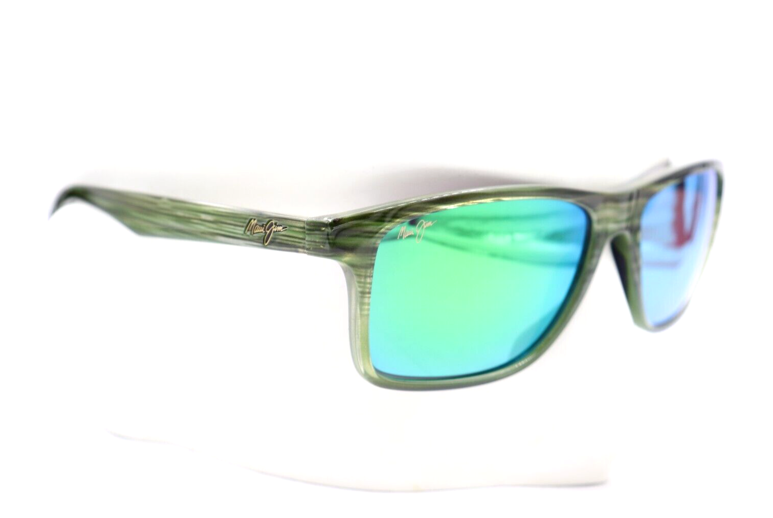 Pre-owned Maui Jim Onshore Olive Stripe Fade Green Sunglasses Gm798-15c $279 In Mauigreen