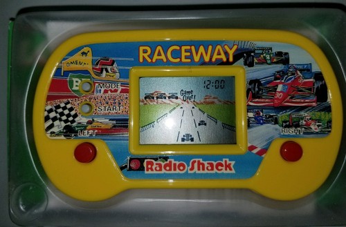 Vintage Raceway Radio Shack LCD Hand Held Electronic Game Cat. # 60-2456