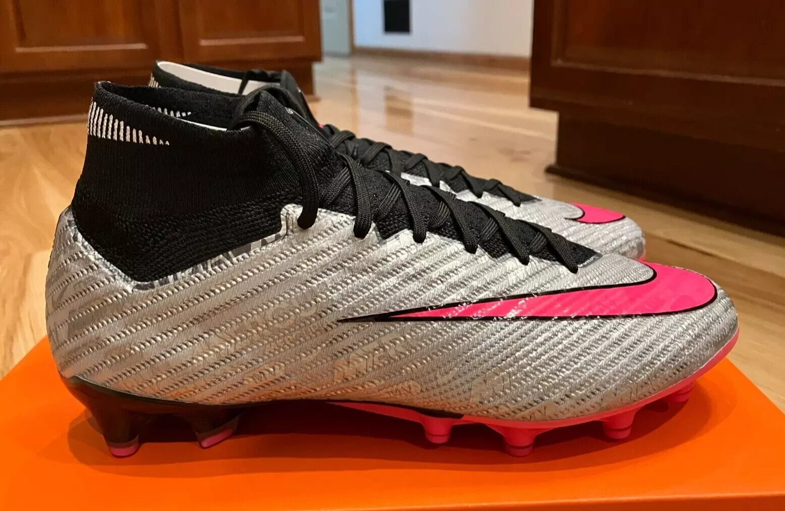 Мужские кроссовки Nike Zoom Mercurial Superfly 9 Elite XXV AG-Pro P Silver FJ2968-060 sz 6.5