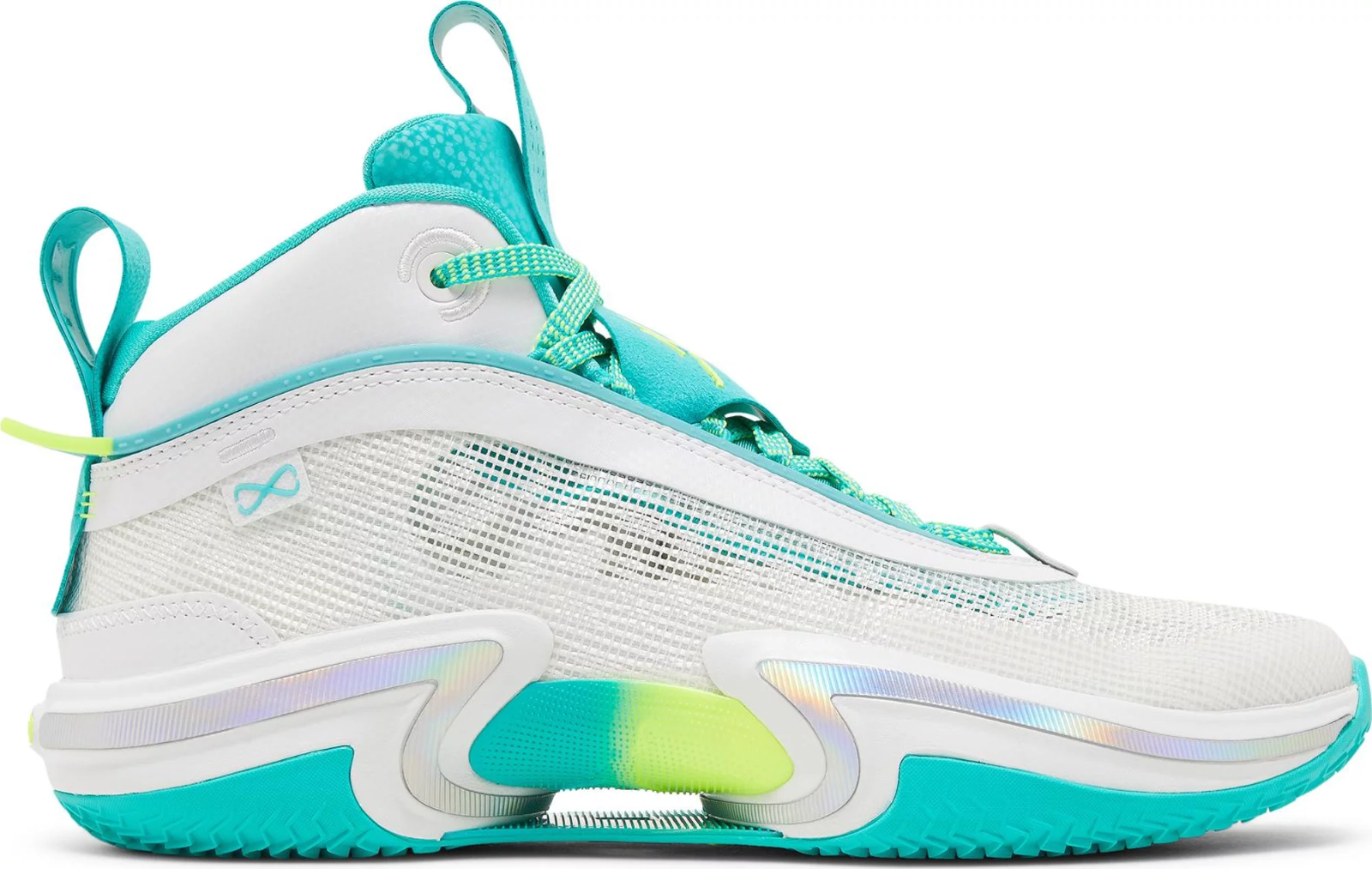 

Nike Air Jordan XXXVI 36 GS Guo Ailun Global Game White Volt DM0795-107 6,5 лет, Белый, Air Jordan 36