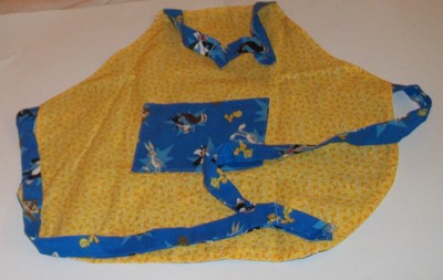 Looney Toons Childs Reversible Bib Apron Medium Lil Diva Handcrafted