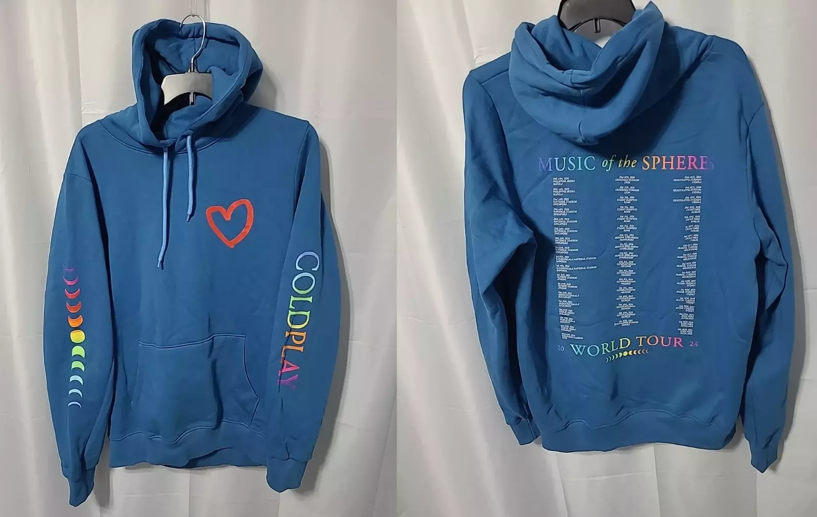 Coldplay Music Of The Spheres Tour 2024 Reprinted Hoodie Full Size