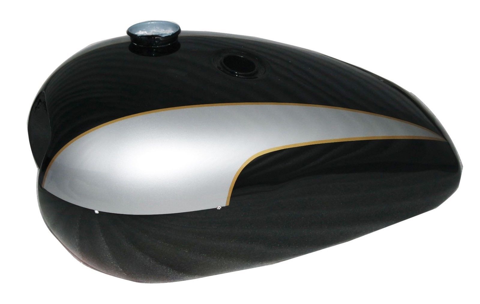 Fits Triumph T140 Steel Silver & Black Painted Oil in Frame Petrol Fuel Tank 