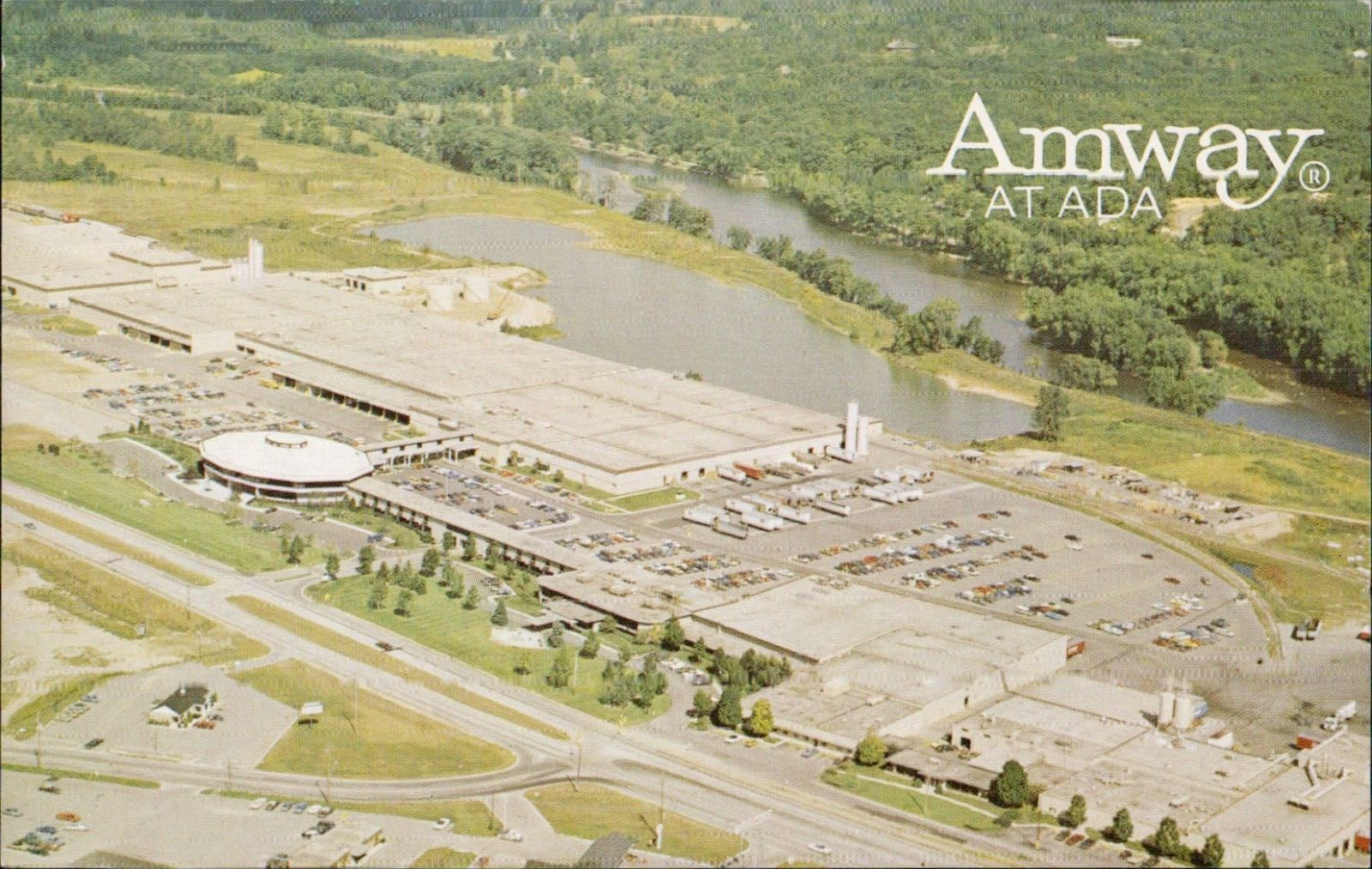 Postcard Amway at Ada Mich
