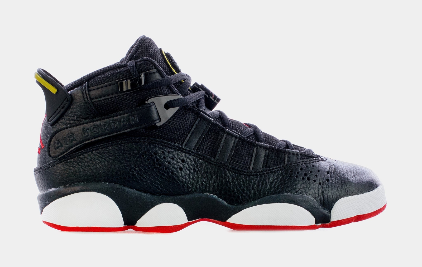 

Nike Air Jordan 6 Rings GS Black University Red Bred 323419-063 4,5 года = 6 женских, Черный, Air Jordan 6 Rings