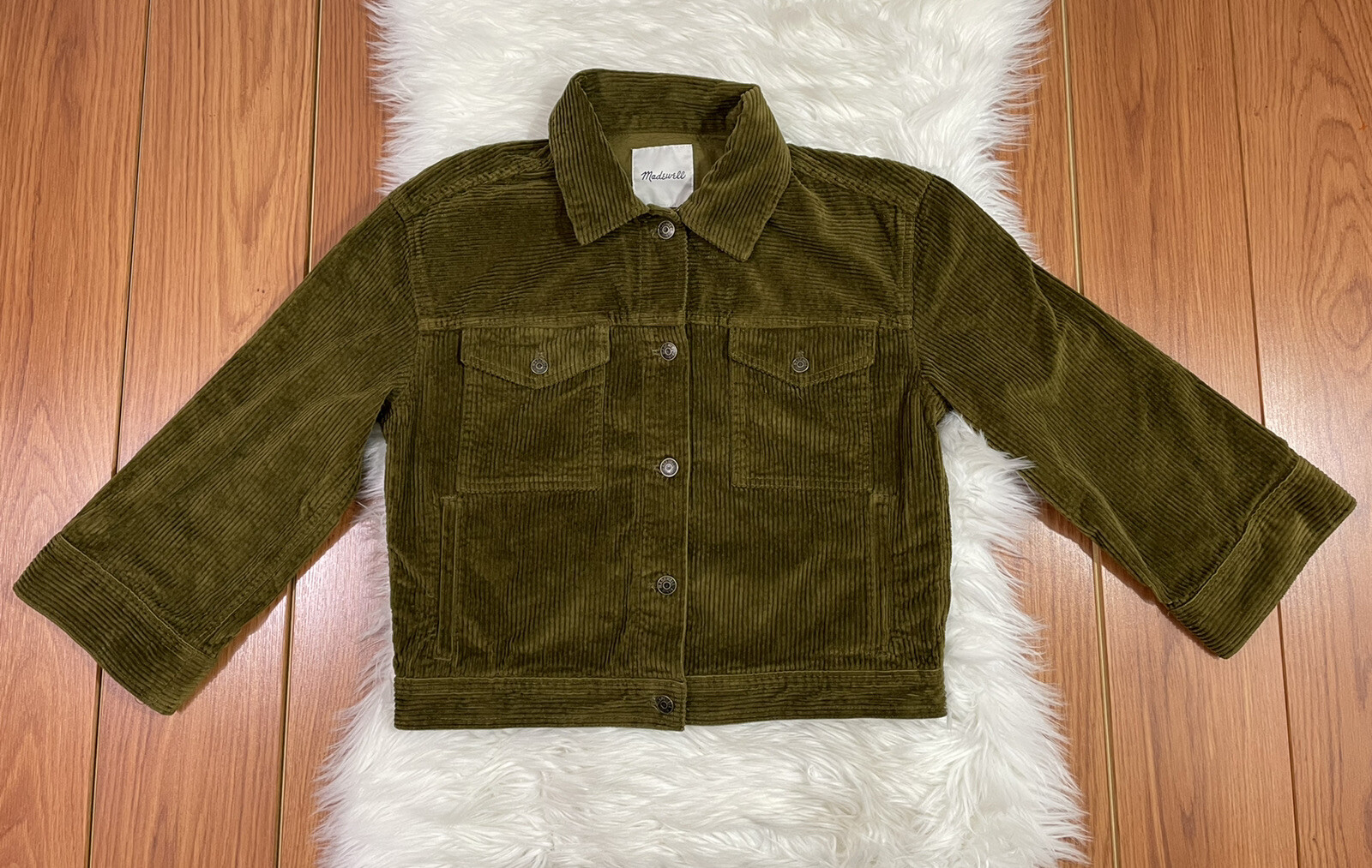 Womens Madewell Corduroy Wide-Sleeve 