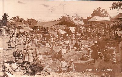 FOTO SU CARTOLINA - PORT AU PRINCE - M/N AUGUSTUS 1932 C7-101