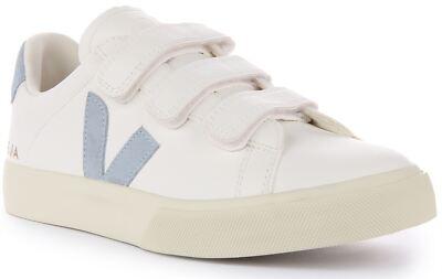 Pre-owned Veja Recife Chromefree Suede Triple Steel Sneaker White Blue Mens Us 7 - 13