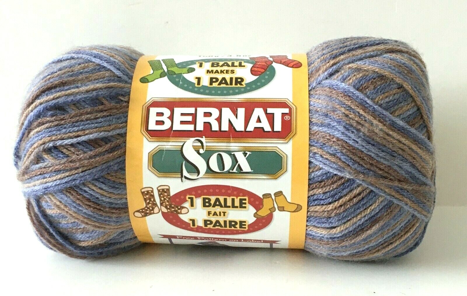 Sock Yarn - Bernat Sox Yarn - Wooded Denim #166042 - NEW - Free Shipping