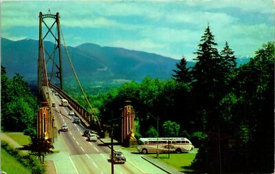 Vancouver BC Entrance to Lion's Gate Bridge Postcard Unused (23699)