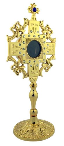 Brass Reliquary with Relic and Document of S.S VII Fondatoris