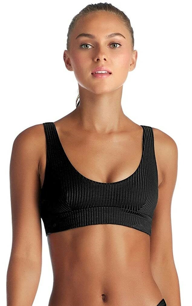 Vitamin A Women's 245437 EcoRib Sienna Tank Crop Bikini Top Swimwear Size XS