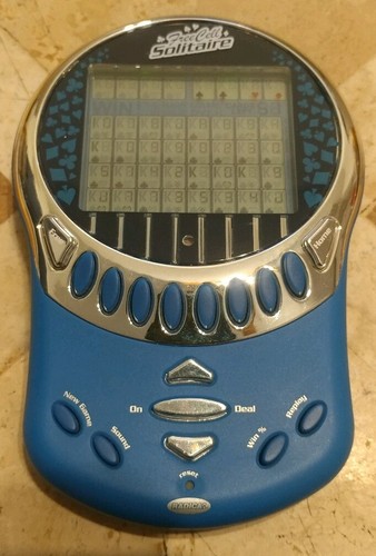 Radica free cell solitaire hand held electronic game with box blue 2003